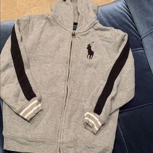 Grey polo hoodie
